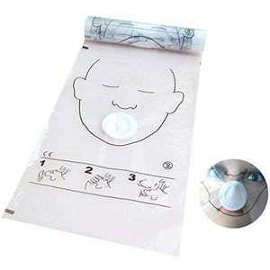 JTKENS 1Piece Rolled CPR Mask is Herbruikbaar en gemakkelijk te reinigen gerold CPR masker is gemaakt van PE