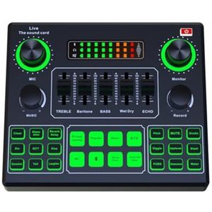 Audiomixer, HD-luidskaart Live Luidskaarten Externe Audiomixer For Uitzending Opname Thuis KTV Game Muziek Zinn PC-telefoon