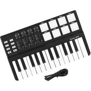 Mini Draagbare Mini 25-toetsen USB-toetsenbordcontroller En Drumpad-toetsenbordcontroller-instrumenten Draagbaar Keyboard Piano