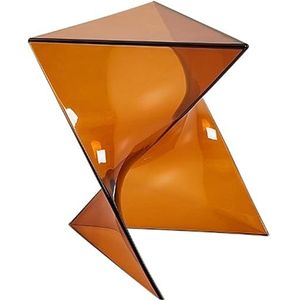 LIUWOPA Acryl Glas Nachtkastje Eindtafel voor Woonkamer en Slaapkamer S-vormige Clear Nachtkastje Bijzettafel voor Bank/Sofa 16"" L x 16"" B x 17"" H Uitgebreid ruimtegebruik en Modern Design