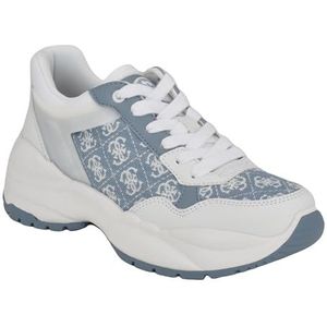 GUESS Dames Samra Sneaker, Blauw Wit 420, 38.5 EU