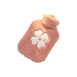 DieffematicRSD Warmwaterkruik Warmwaterzak Warme Buikhanden Leuke Warmwaterzak Handwarmer Bloem Warmwaterkruikzak Waterwarmer (Color : Pink, Size : 500ml)