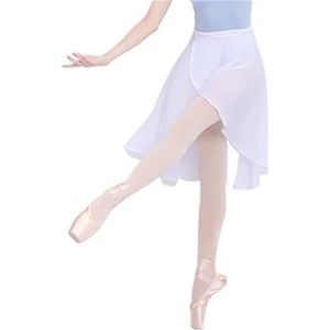 UBOHUZ Dames Ballet Rokken Chiffon Jurk Tule Rok Polyester Dans Kostuums voor Volwassenen voor Vrouwen, Wit, M