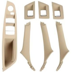 Auto Deurgreep-interieur Voor BMW 5 Serie F10 F11 F18 520i 523i 525i 528i 535i Interieur Passagiersdeurgreep Binnenpaneelafwerking(LHD Beige)