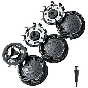 S1000 Vervangende mesjes compatibel met Philips Series 1000 elektrische scheerapparaten, S1000 mesjes, vervangende messen voor elektrisch scheerapparaat op het hoofd, 3 stuks, 1 borstel