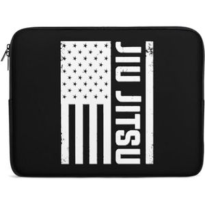 Jiu Jitsu USA vlag laptop sleeve case casual computer beschermhoes slanke tablet draagtas aktetas 17 inch