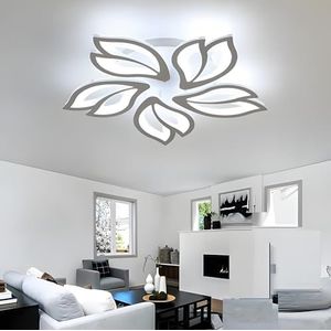 Moderne 65 W ledplafondlamp van acryl, bloemenvormontwerp, 6000 lm, voor de woonkamer, keuken