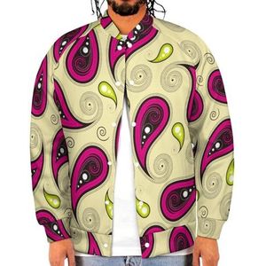 Traditionele Etnische En Oosterse Paisley Grappige Mannen Baseball Jacket Gedrukt Jas Zachte Sweatshirt Voor Lente Herfst