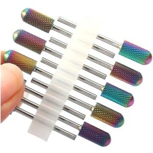 Nagelboorset, Nagelboortjesset for manicure, verpakking van 10 stuks Carbide aardbeinagelboortjes for manicure Gellak verwijderen Multicolor(No18 10pc(r5))