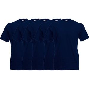 Fruit of the Loom T-shirt, 5 stuks, deep navy, L