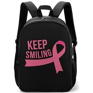 Roze Lint Houden Glimlachen Lichtgewicht Rugzak Reizen Laptop Tas Casual Dagrugzak voor Mannen Vrouwen