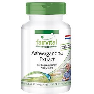 Fairvital | Ashwagandha-extract 500mg - VEGAN - 90 capsules - gestandaardiseerd tot 5% metanolid