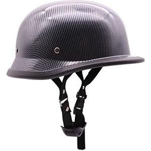 Motorhelm - Retro Half Shell Helm - Licht - Open Gezicht - DOT Goedgekeurd - Voor Street Cruiser Bromfiets