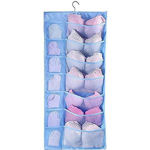 Huishoudelijke opknoping organisator opbergtas, Hangende opbergtas Hangende opbergkast Overdeur opbergkast Opbergoplossingen for schoenen Opbergkast aan de muur(Blue)