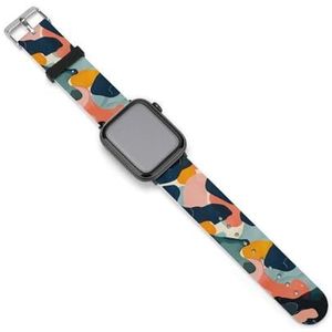 Abstract camouflagepatroon siliconen sportbanden compatibel met IWatch zachte band vervangende polsband voor IWatch 42 mm/44 mm