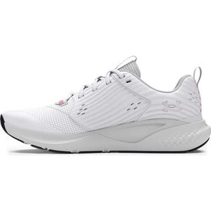 Under Armour Heren Charged Commit Trainer 4 4e Cross, 101 Wit Verre Grijs Rood, 10.5 UK X-Wide