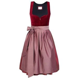 Edelnice - Lilly - Midi-Dirndl - Rood - Inclusief Dirndlschort