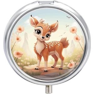 Mooie Herten Pil Case Reizen Pil Container Mini Reizen Geneeskunde Tablet Vitamine Houder Organizer Geneeskunde Kabeljauw Leverolie Opslag