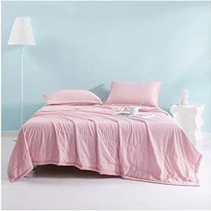 MKLHAVB Koeldekens koeldeken zomer dekbed gladde lucht cndition dekbed bed wasbaar slaap volwassen beddengoed koude deken (kleur: roze, maat: 180 x 200 cm)