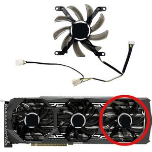 Voor YESTON voor GeForce RTX2080 2080ti grafische kaart vervangende ventilator T129215DU(Right fan)