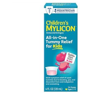 Mylicon Alles-in-één buikverlichting voor kinderen, Bubble Gum smaak, 4 oz