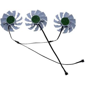 Videokaartventilator GPU grafische kaartkoeling voor Gigabyte RTX 3070 3070Ti VISION OC 8G witte versie 3 stuks/set, T128015SU