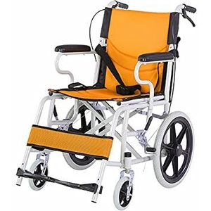 Rolstoelen Opvouwbare opvouwbare transit-reisrolstoel, kantoorlevenrolstoel Ouderenrolstoel Superlichtgewicht handmatige rolstoel, oranje