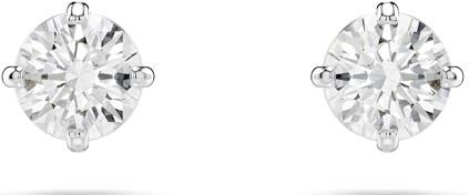 Swarovski Attract Oorknopjes, Ronde Slijpvorm, S, Wit, Rodium Toplaag