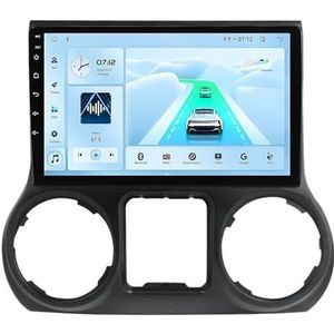 Android 14 Autoradio Stereo voor J-EEP WRANGLER (2011-2017) 9 Inch Touchscreen Multimedia Speler met Draadloze Carplay 2 Din GPS Navigatie FM RDS Bluetooth 5G-WiFi SWC DSP,M100s
