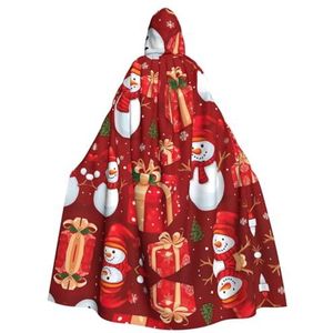DURAGS Kerstcadeau sneeuwpop volwassen mantel met capuchon, vampiermantel, rollenspel mantel voor onvergetelijke thema-evenementen en feesten