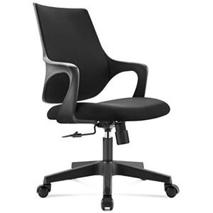 Kantoorstoel Draaibare fauteuil met ademend gaas Bureaustoel met hoge rugleuning Ergonomische verstelbare armen Lendensteun Professionele Bureaustoel(E)