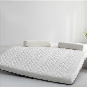 Matras Van Volledige Grootte, Latexmatras, Verdikte Studentenslaapzaal Hotelverhuurmatras, Opvouwbare Tatami-matras, Full-size Matras, Latex-traagschuim-medium Hardheid ( Color : White , Size : 80*190