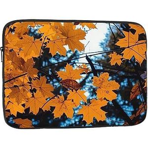 Bladeren Herfst Boom Takken Print Laptop Sleeve Case Waterdichte Schokbestendige Computer Cover Tas Voor Vrouwen Mannen