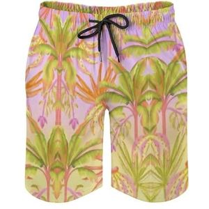 Strandvolleybal zwembroek, sneldrogende tropische stijl korte broek, licht zachte en ademende heren Hawaii shorts, Kleur 4, L