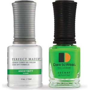 LeChat Perfect Match UV/LED Nail Gel en Polish Anonymity, per stuk verpakt (1 x 15 ml)