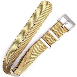 dayeer Veiligheidsgordel Nylon militaire horlogeband voor Omega JB 007 NAVO-horlogebanden (Color : Gold, Size : 24mm)