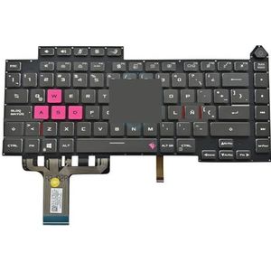 US Engels LA Latijns RGB verlicht toetsenbord voor ROG Strix G15 G513 G513QY G513QM G513Q GL543 Gaming Laptop verlichte toetsenborden(LApink keys)