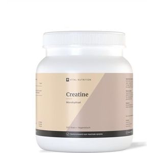 Creatine Monohydraat | Vital Nutrition - Gemicroniseerd & 100% puur - Smaakloos - 500 gram poeder - Onafhankelijk getest