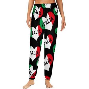 I Love Italy Heart Damespyjama, loungebroek, elastische tailleband, nachtkleding, broekje, print