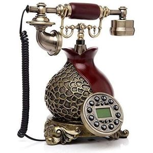 Telefoon Telefoon Europese Hh-end Retro Telefoon Woonkamer Home Knop Wijzerplaat Vaste vaste lijn (Bruin)