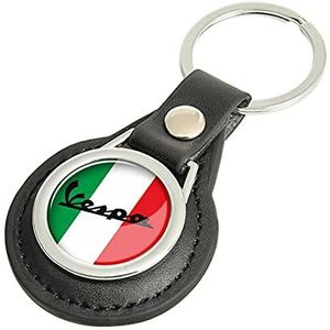 JDDRCASE Motorfiets sleutelhanger sleutelhanger case compatibel met Piaggio Vespa Primavera Sprint GTS GTV 50 150 300 etc (Kleur: Patroon D, Maat: 43mm)