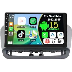 Draadloze Autoradio Android 15 voor Seat Ibiza 2012-2015 met draadloze carplay en Android Auto Bluetooth USB Wifi 4G GPS Navigatie(S-2(2G+32G))
