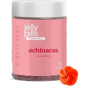 Jelly Pills Echinacea + Vitamine C Gummies – 70 Vegan Gummies – Zonder Suiker – Sinaasappelsmaak – Voor Natuurlijke Weerstand & Ademhalingsgezondheid