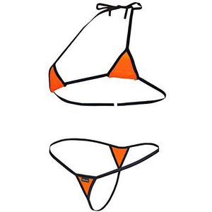 Sohimary 213 Dames String Tanga Thong Bikini XS S M 32 34 36 38 Oranje