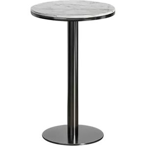 Ronde salontafel, moderne marmeren bartafel cocktailtafel kleine bistro pubtafels met zwart metalen onderstel, eettafel op hoogte voor thuispub bistro eetkamer (Size : Height 105cm)