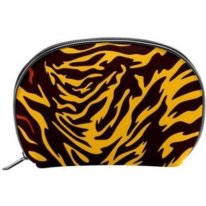 GIAPB Cosmetische reistas, make-up tassen voor vrouwen, dier tijger print patroon, C47fw7posxc, 19x5.5x13 cm/7.5x2.2x5 in, Mode