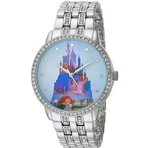 Disney Analoog quartz horloge unisex volwassenen met metalen armband WDS00066, Zilver., Kwartsuurwerk
