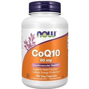NOW - CoQ10 - Supplement - 180 Veg Capsules - Farmaceutische Kwaliteit