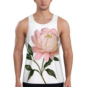 Fashion Peony Heren Vesten Tank Tops Loszittende Zomer Top Ademend Mouwloos Shirt, Sneldrogend Heren Vest Gym Bodybuilding Workout Tank Top, 3 D, S