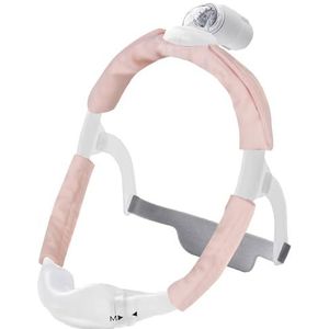 Satijnen masker bandafdekkingen, maskerframe afdekkingen compatibel met DreamWear of ResMed AirFit Silky satijn hoofddekselset gezichtskussenpads om rode vlekken te verminderen (roze)